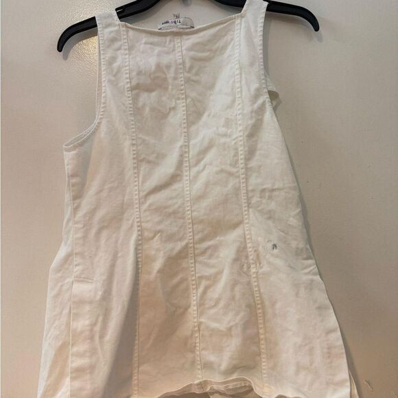 Tibi Chino Slit Front Sleeveless Tunic - Picture 6 of 8